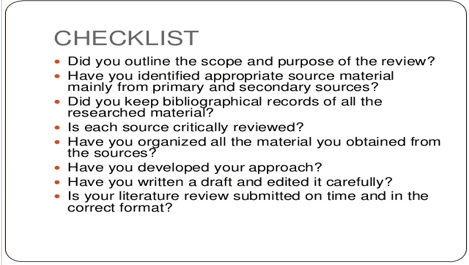 literature review how to perform
